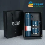 DapurBD-Kitchenware-Thermal Flasks & Containers-Vacuum Flask Set Drinking Metal Water Bottle Gift-05