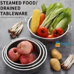 16.5-31.5cm Large Rice Washing Bowl New 304 Stainless Steel Storage Baskets-DapurBD-01
