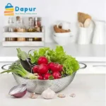 16.5-31.5cm Large Rice Washing Bowl New 304 Stainless Steel Storage Baskets-DapurBD-02
