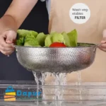 16.5-31.5cm Large Rice Washing Bowl New 304 Stainless Steel Storage Baskets-DapurBD-07