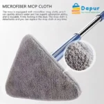 360 Adjustable Cleaning Mop Triangle Reusable Wet Dry Twisting Self Wringing Mop-Cleaning Tools-DapurBD-04