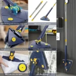 360 Adjustable Cleaning Mop Triangle Reusable Wet Dry Twisting Self Wringing Mop-Cleaning Tools-DapurBD-09