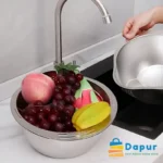 Multipurpose Stainless Steel Rice and Vegetable Washing Strainer-Kitchenware-Cooking Tools-DapurBD-01