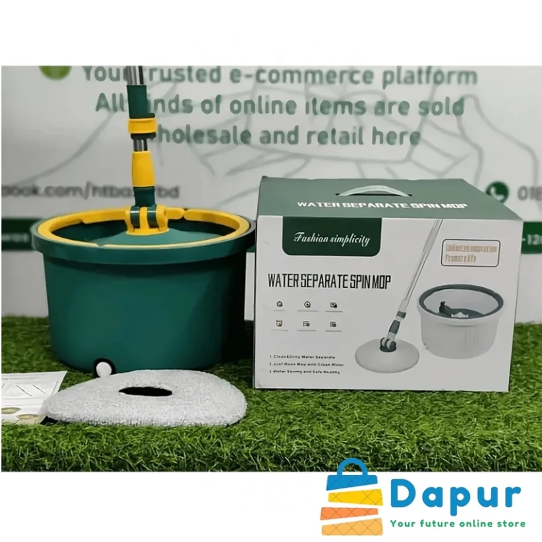 Water Separaate 360° Rotating Round Microfiber Spin Mop and Bucket Set-Cleaning tools-DapurBD-Cover