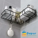 2PCS Wall Mounted Metal Rack Bathroom Corner Storage Shelves-Home Appliances- DapurBD- 05