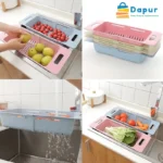 Plastic Expandable Vegetable Washing Foldable Basket-Chopper-DapurBD-Cover